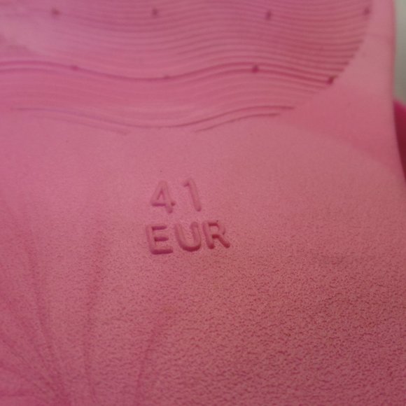 Jade Pink Sparkle Plastic  Flat Thong Sandals Sz 41 or US 10.5 - Picture 7 of 7